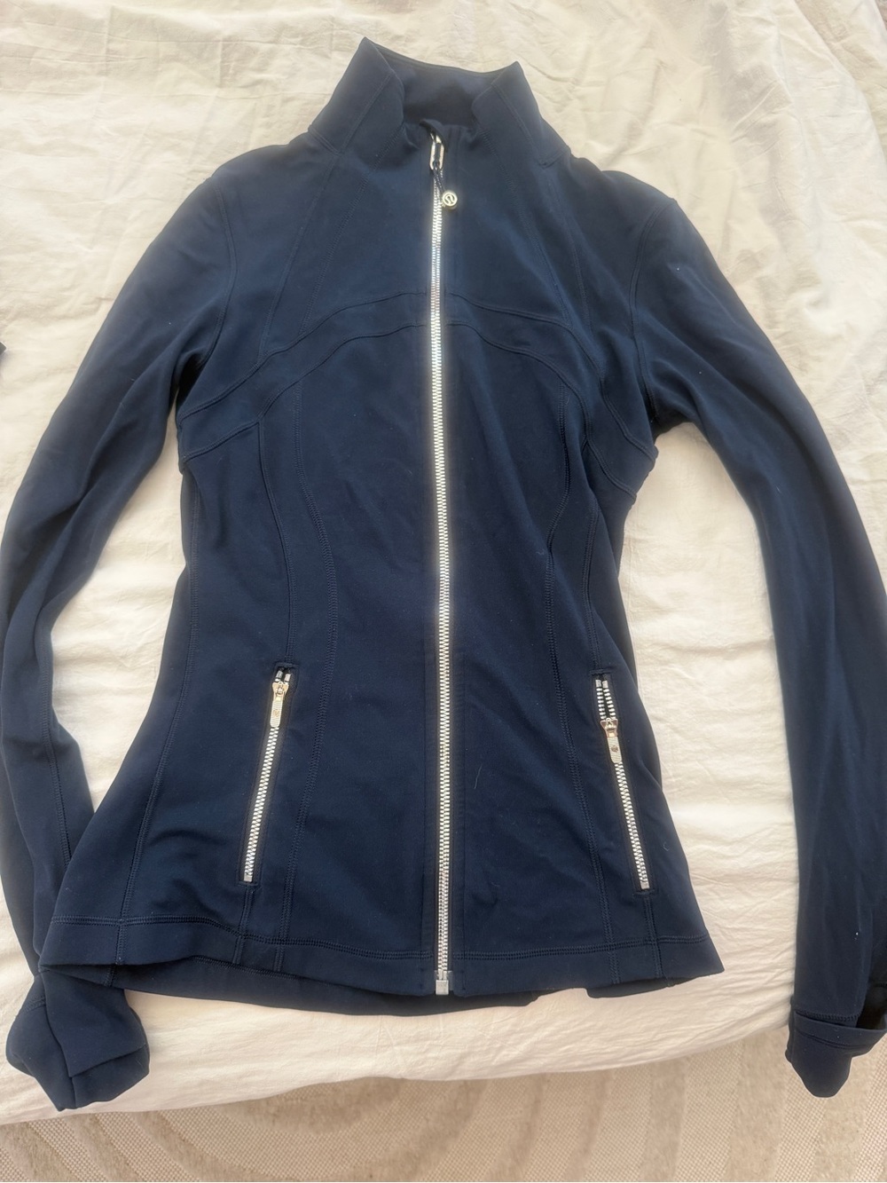 lululemon athletica Navy Silver-Zip Define Jacket